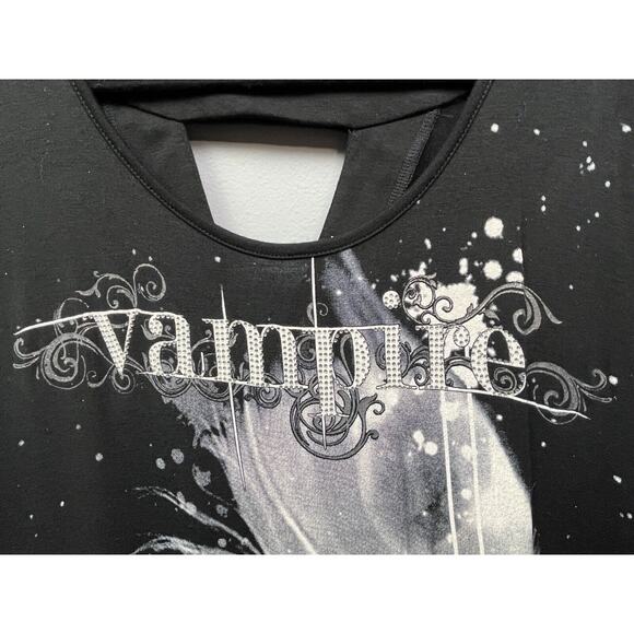 Vampire Slayer Studio Y T Shirt Womens large Horror rayon blend Black - Picture 5 of 6